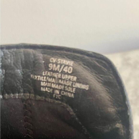 Crown Vintage sz 9 Black Chunky Heel Western Ankle Boots - Picture 9 of 9